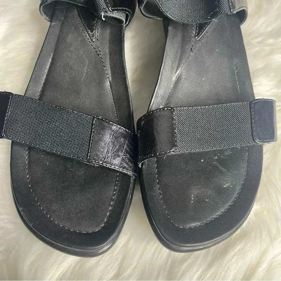 Dansko Women's Antoinette Black Patent Leather Wedge Sandals Size 41 10.5 or 11 - Picture 6 of 10